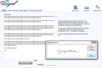 eSign Signature Capture screenshot