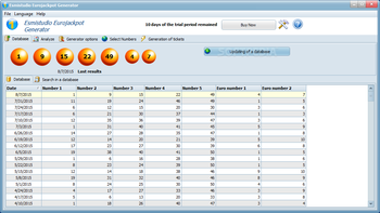 Esmistudio EuroJackpot Generator screenshot