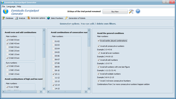 Esmistudio EuroJackpot Generator screenshot 5