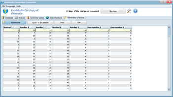 Esmistudio EuroJackpot Generator screenshot 7