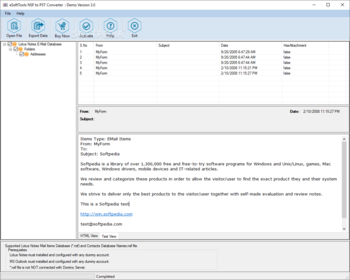 eSoftTools NSF to PST Converter screenshot