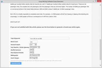 Essay Generator screenshot