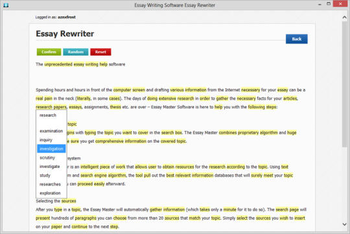 Essay Rewriter screenshot