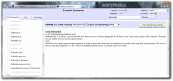 Essential Summarizer screenshot