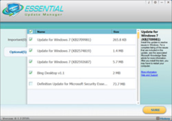Essential Update Manager screenshot