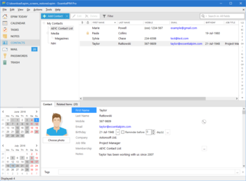 EssentialPIM screenshot 2