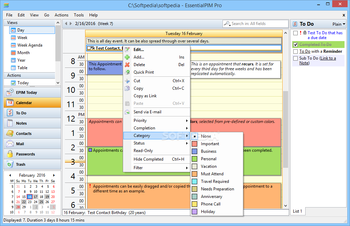 EssentialPIM Pro Business screenshot