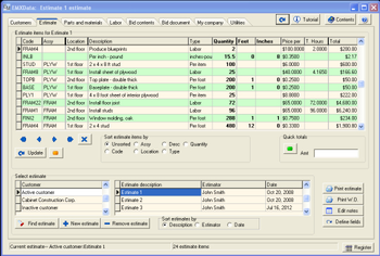 Estimate Master screenshot