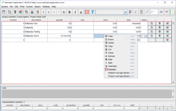 Estimator screenshot 2