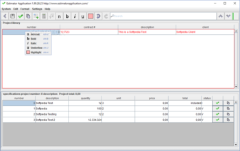 Estimator screenshot 3