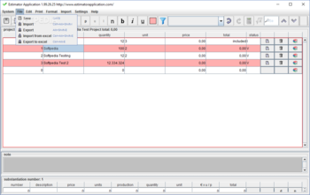 Estimator screenshot 5