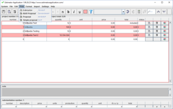 Estimator screenshot 6