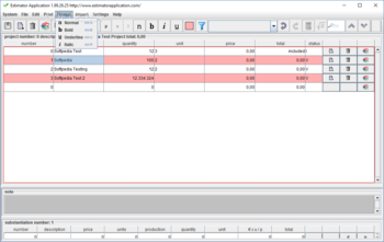 Estimator screenshot 7