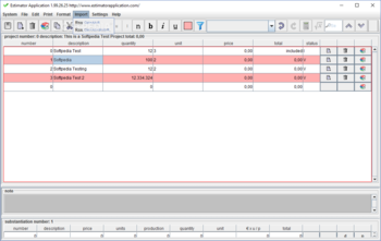 Estimator screenshot 8