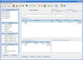 eSTM8 Construction Estimating Software screenshot