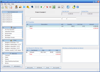 eSTM8 Construction Estimating Software screenshot 2