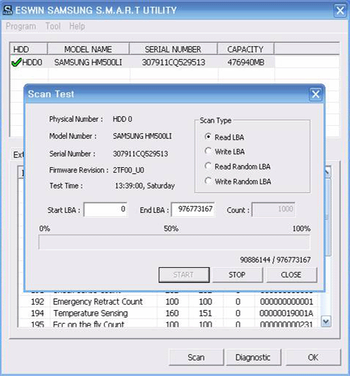 ESwin SAMSUNG S.M.A.R.T UTILITY screenshot 5