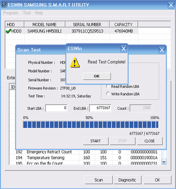 ESwin SAMSUNG S.M.A.R.T UTILITY screenshot 6