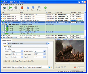 eTeSoft PSP Video Converter screenshot 2