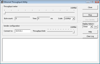 Ethernet Throughput Utility screenshot