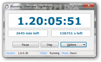 Ethervane Stopwatch screenshot