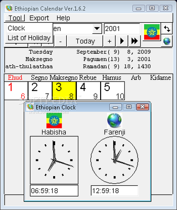 Ethiopian Calendar screenshot 2