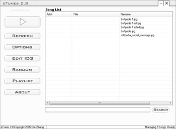 eTunes screenshot