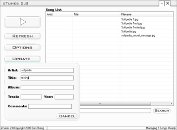 eTunes screenshot 2