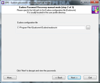 Eudora Password Recovery screenshot 2