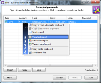 Eudora Password Recovery screenshot 3