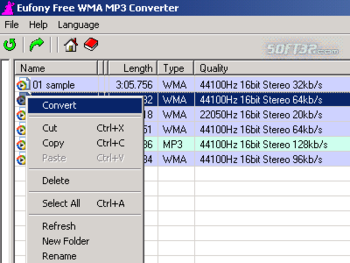 Eufony Free WMA MP3 Converter screenshot 3