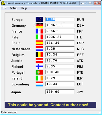 Euro Currency Converter screenshot