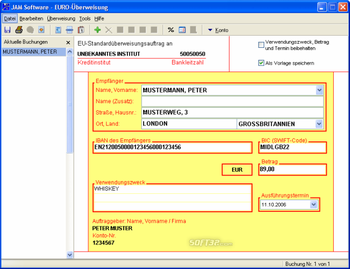 EURO-Ueberweisung screenshot