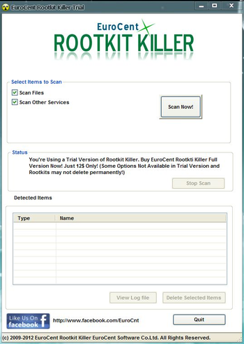 EuroCent Rootkit Killer screenshot
