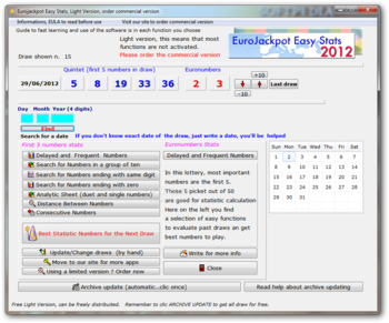 Eurojackpot Easy Stats screenshot