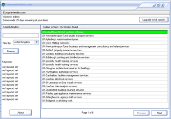 Europeantenders.com Windows Edition screenshot 2