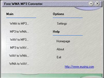 Eusing Free WMA MP3 Converter screenshot