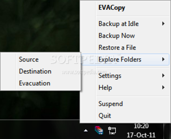 EVACopy screenshot