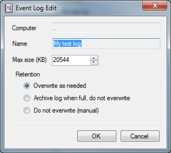 Event Log Admin screenshot