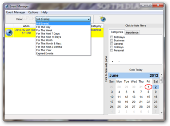 Event Manager screenshot 2