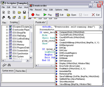 Eventcorder suite screenshot