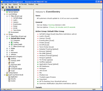 EventSentry screenshot