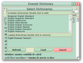 Everest Dictionary with databases screenshot 2