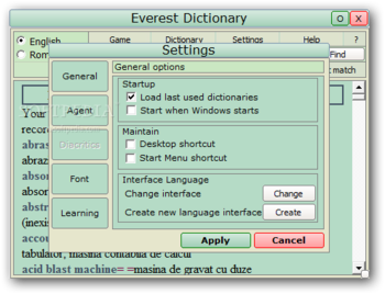 Everest Dictionary with databases screenshot 3