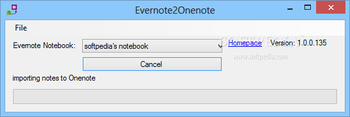 Evernote2Onenote screenshot