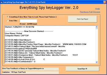 Everything Spy KeyLogger screenshot