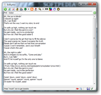 EvilLyrics screenshot