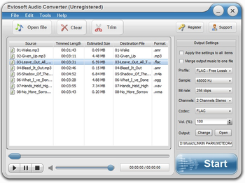 Eviosoft Audio Converter screenshot