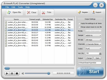 Eviosoft FLAC Converter screenshot 2
