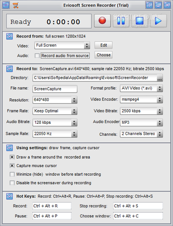 Eviosoft Screen Recorder screenshot